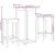 Set mobilier de bar, 3 piese, alb, lemn masiv de pin GartenMobel Dekor