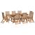 Set mobilier de grădină, 9 piese, lemn masiv acacia/textilenă GartenMobel Dekor