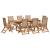 Set mobilier de grădină, 9 piese, lemn masiv acacia/textilenă GartenMobel Dekor