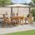 Set mobilier de grădină, 5 piese, lemn masiv acacia/textilenă GartenMobel Dekor