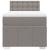 Pat box spring cu saltea, gri taupe, 90x200 cm, textil GartenMobel Dekor