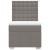 Pat box spring cu saltea, gri taupe, 90x200 cm, textil GartenMobel Dekor