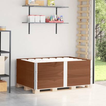 Rame pentru paleți 3 buc. maro 150x100 cm din lemn masiv de pin GartenMobel Dekor