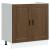 Dulap baza chiuvetă cu ușă Porto 2 pcs Maro Lemn compozit GartenMobel Dekor