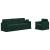 Canapea 2 pcs Verde închis 228 x 78 x 80 cm Catifea GartenMobel Dekor