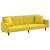 Canapea extensibilă, cu perne, galben deschis, textil GartenMobel Dekor