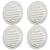 Capace de ventilație pentru aer 4 pcs Argintiu 80 mm GartenMobel Dekor