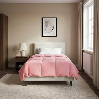 Duvet de iarnă Patos Roz 135 x 200 cm Microfibră GartenMobel Dekor