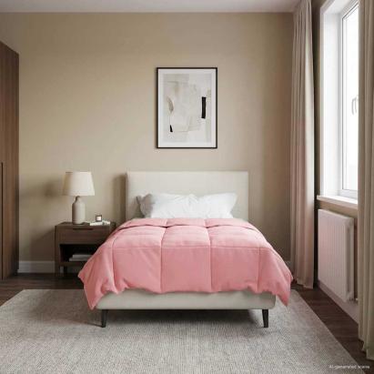 Duvet de iarnă Patos Roz 135 x 220 cm Microfibră GartenMobel Dekor