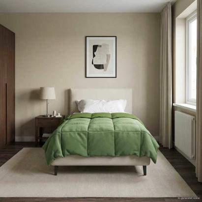 Duvet de iarnă Patos Verde 155 x 200 cm Microfibră GartenMobel Dekor