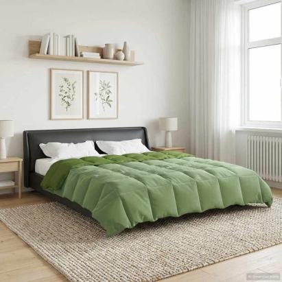 Duvet de iarnă Patos Verde 200 x 200 cm Microfibră GartenMobel Dekor