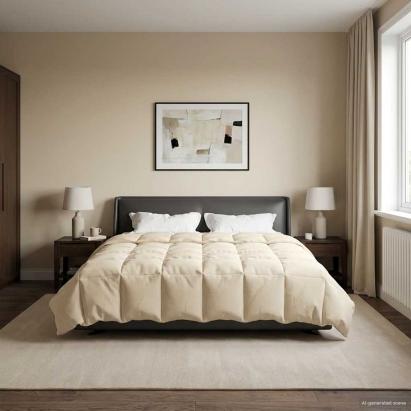 Duvet de iarnă Patos Crem 200 x 200 cm Microfibră GartenMobel Dekor