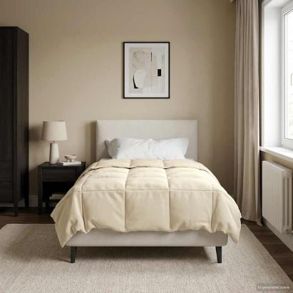 Duvet de iarnă Patos Crem 140 x 220 cm Microfibră GartenMobel Dekor