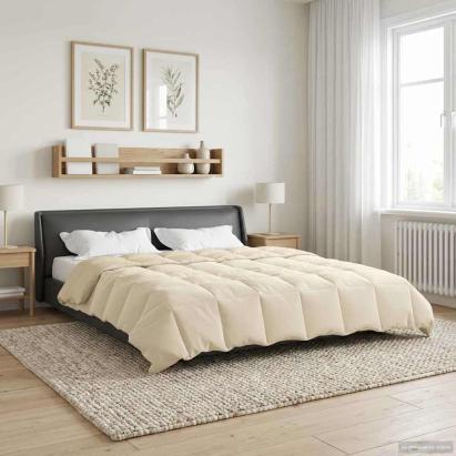 Duvet de iarnă Patos Crem 200 x 220 cm Microfibră GartenMobel Dekor