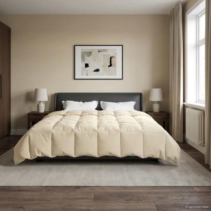 Duvet de iarnă Patos Crem 240 x 260 cm Microfibră GartenMobel Dekor