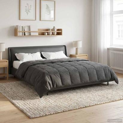 Duvet complet pe tot parcursul anului Antracit 220 x 260 cm GartenMobel Dekor