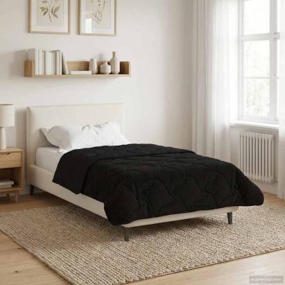 Duvet complet pe tot parcursul anului Patos Negru 135 x 200 cm GartenMobel Dekor