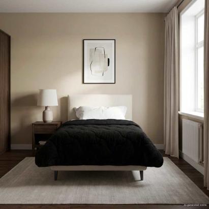 Duvet complet pe tot parcursul anului Patos Negru 135 x 220 cm GartenMobel Dekor