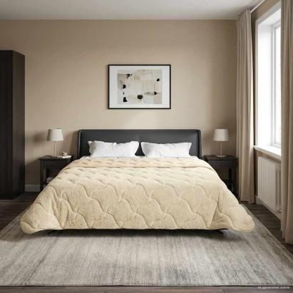 Duvet de iarnă Crem 200 x 200 cm Microfibră și fleece Teddy GartenMobel Dekor