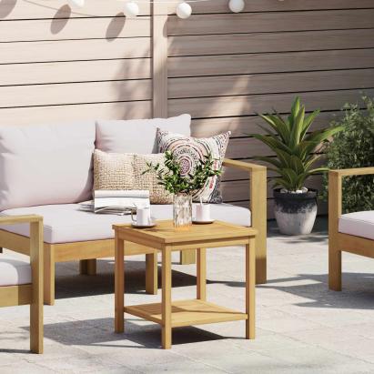 Masă laterală Ulei Natural 45 x 45 x 45 cm Lemn Solid de Acacia GartenMobel Dekor