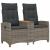 Bancă reclinabilă cu masă Gri și gri închis 126 x 65 x 112 cm GartenMobel Dekor