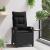 Scaun de grădină rabatabil Negru 56 x 60 x 112 cm poliratan GartenMobel Dekor