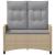 Bancă de grădină Beige și gri deschis 105 x 60 x 112 cm GartenMobel Dekor