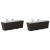 Balustradă 2 pcs Negru 50 x 17 x 17 cm Metal GartenMobel Dekor