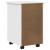Cabinet mobil cu roata Alb 34 x 39 x 56 cm Lemn de pin masiv GartenMobel Dekor