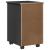 Cabinet mobil cu roata Gri 34 x 39 x 56 cm Lemn de pin masiv GartenMobel Dekor