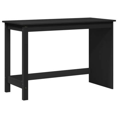 Birou Negru 112 x 50 x 75 cm Lemn de pin masiv GartenMobel Dekor