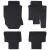 Covor pentru mașină 4 pcs Negru Cauciuc GartenMobel Dekor