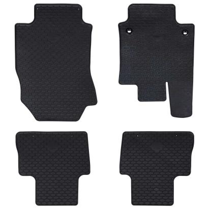 Covor pentru mașină 4 pcs Negru Cauciuc GartenMobel Dekor