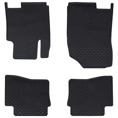Covor pentru mașină 4 pcs Negru Cauciuc GartenMobel Dekor