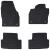 Covor pentru mașină 4 pcs Negru Cauciuc GartenMobel Dekor