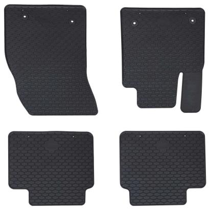Covor pentru mașină 4 pcs Negru Cauciuc GartenMobel Dekor