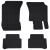 Covor pentru mașină 4 pcs Negru Cauciuc GartenMobel Dekor