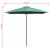 Umbrelă de soare cu stâlp de lemn 270 x 270 cm, verde GartenMobel Dekor
