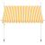 Copertină retractabilă manual, portocaliu și alb, 300 cm, dungi GartenMobel Dekor