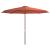 Umbrelă de soare de exterior, stâlp lemn, cărămiziu, 350 cm GartenMobel Dekor