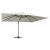 Umbrelă în consolă cu LED, stâlp din aluminiu nisipiu 400x300cm GartenMobel Dekor