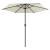 Umbrelă de soare grădină stâlp aluminiu alb nisipiu 270x246 cm GartenMobel Dekor