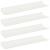 Raft suspendat Pe perete 4 pcs Alb 40 x 9 x 2,5 cm Oțel GartenMobel Dekor