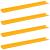 Raft suspendat 4 pcs Galben muștar 80 x 9 x 2,5 cm Oțel GartenMobel Dekor