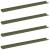 Raft suspendat 4 pcs Verde măsliniu 100 x 9 x 2,5 cm Oțel GartenMobel Dekor