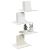 Raft suspendat Pe perete 4 pcs Alb 30 x 18 x 2,5 cm Oțel GartenMobel Dekor