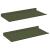 Raft suspendat 2 pcs Verde măsliniu 40 x 18 x 2,5 cm Oțel GartenMobel Dekor