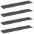 Raft suspendat Pe perete 4 pcs Negru 100 x 18 x 2,5 cm Oțel GartenMobel Dekor