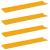 Raft suspendat 4 pcs Galben muștar 100 x 18 x 2,5 cm Oțel GartenMobel Dekor