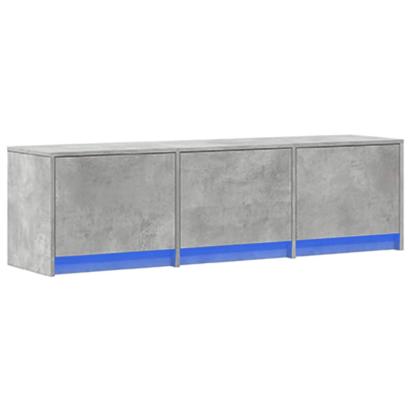 Cabinet TV cu led Beton 140 x 34 x 40 cm Lemn compozit GartenMobel Dekor